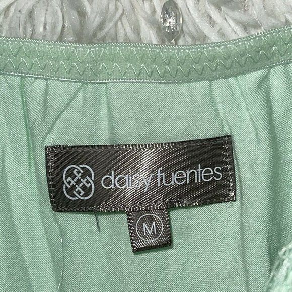 NWT - Daisy Fuentes Lace Chemise Nightie Womens MED Lounge Wear Mint NEW - Picture 7 of 7